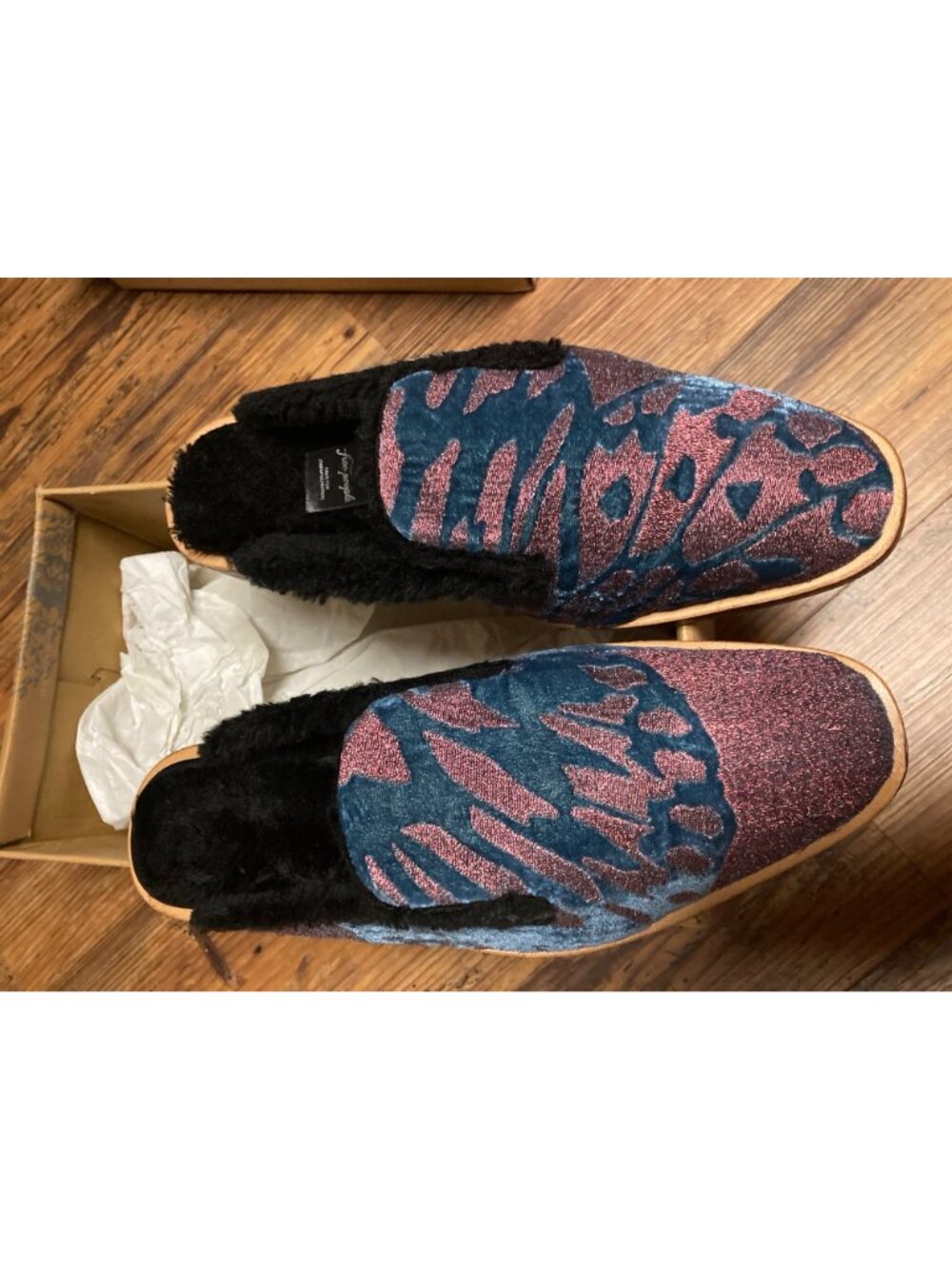 Free People Mules Shoe Butterfly Effect Size 9 US 39 EU Red New In Box - Picture 2 of 12